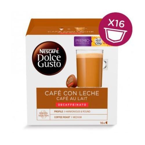Cápsulas monodosis Nescafé Dolce Gusto Café con Leche Descafeinado